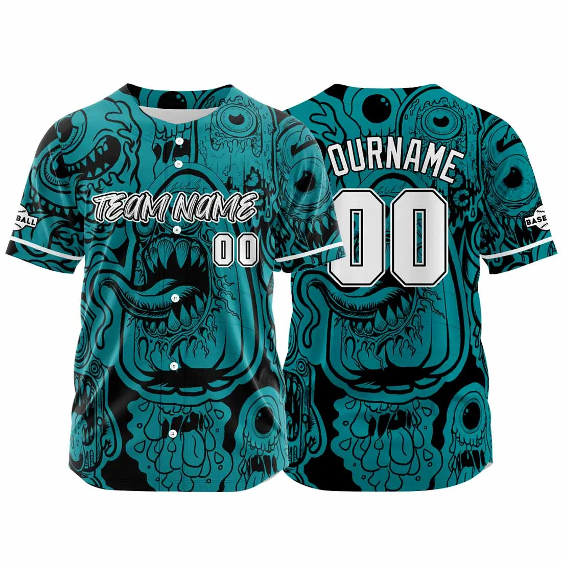 Custom Baseball Uniforms High-Quality for Adult Kids Optimized for Performance Monster-Midnight Green