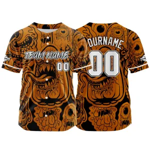 Custom Baseball Uniforms High-Quality for Adult Kids Optimized for Performance Monster-Orange