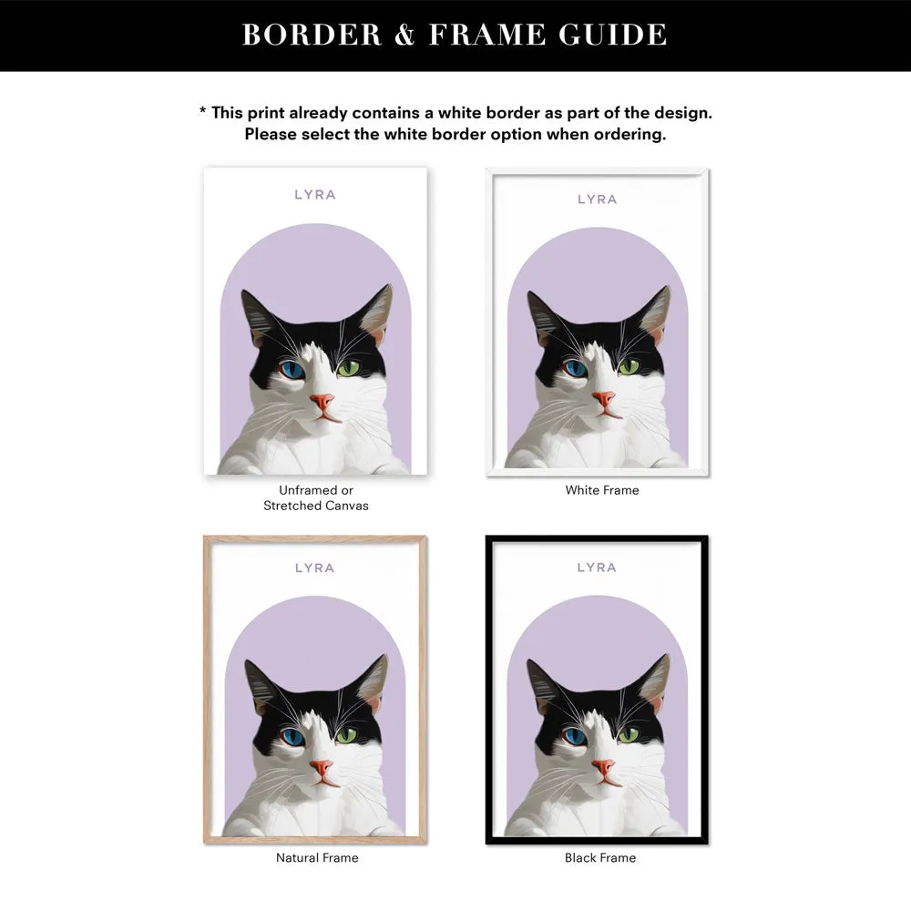 Custom Cat Portrait | Arch Illustration - Art Print