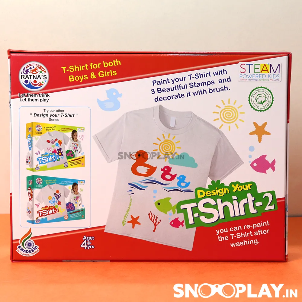 Design Your T-Shirt (Design 2) - Draw & Paint For Kids