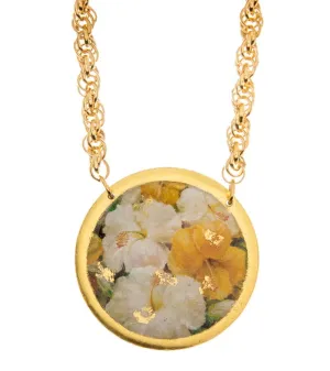 Eva Makk "Hibiscus" Disc Necklace