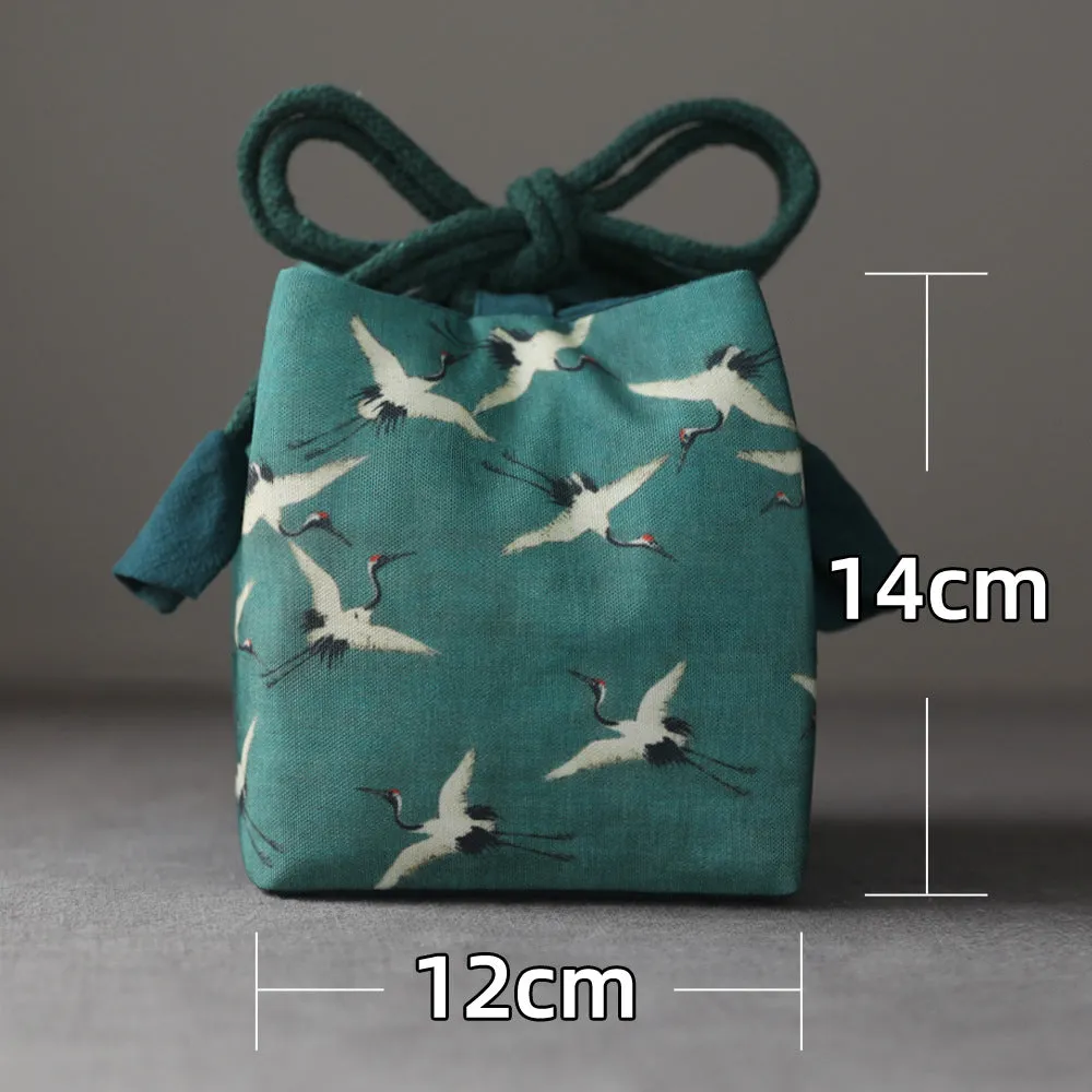 Gohobi Birds Mountains Rivers Teaware Storage Travel Bag