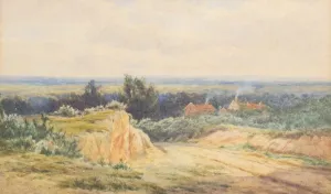 James Edward Grace - Rural Landscape Watercolour