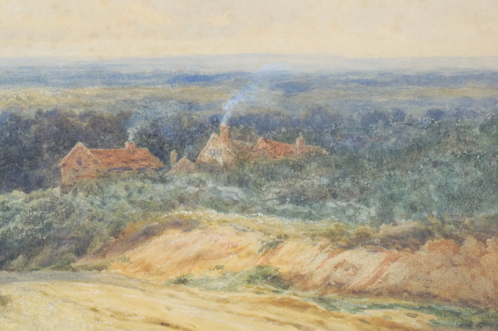 James Edward Grace - Rural Landscape Watercolour