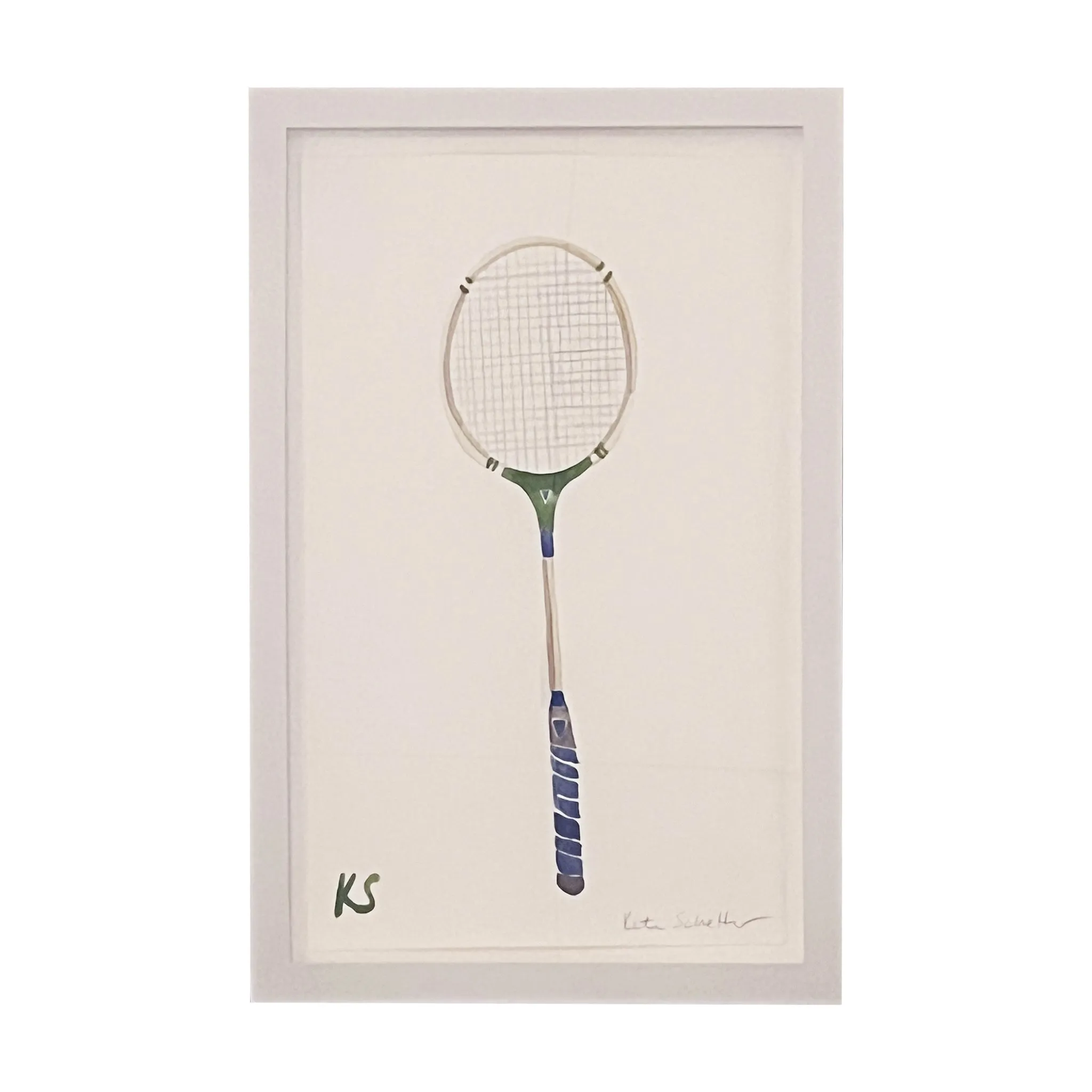 Kate Schelter, Badminton Racket with Green and Blue