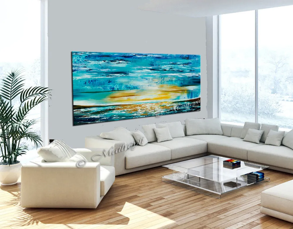 Large Ocean Art Oil Painting on Canvas Modern Wall Art Seascape - Ocean Journey 16