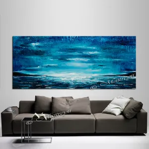 Large Ocean Art Oil Painting on Canvas Modern Wall Art Seascape - Ocean Journey 22