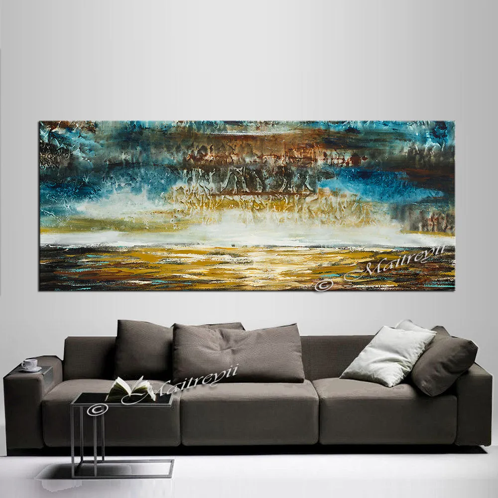 Large Ocean Art Oil Painting on Canvas Modern Wall Art Seascape - Ocean Journey 23