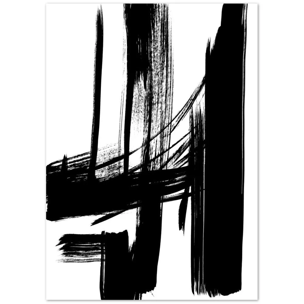 Minimalist Black And White Abstract Art