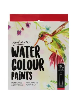 Mont Marte Signature Watercolour Paints 18pce x 12ml