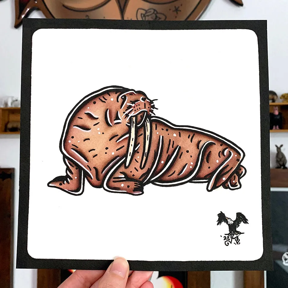 Pacific Walrus Original Painting