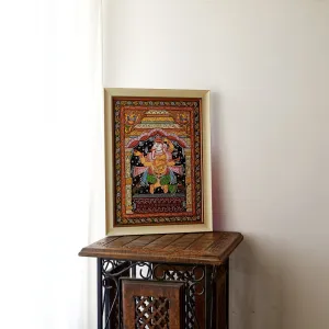 Pattachitra Painting Nritya Ganesha Noir