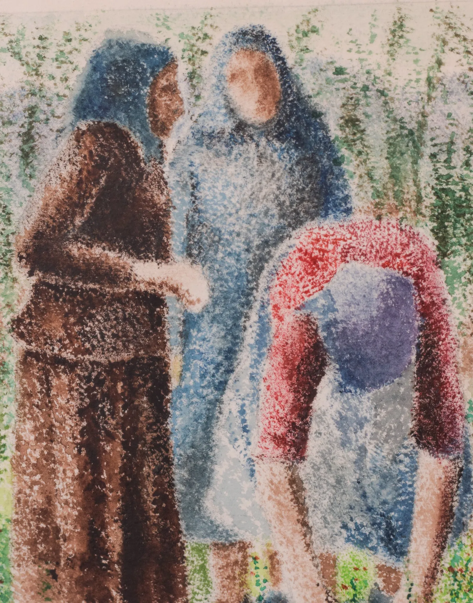 Pere Ventura Julia - Three Pointillist Watercolours