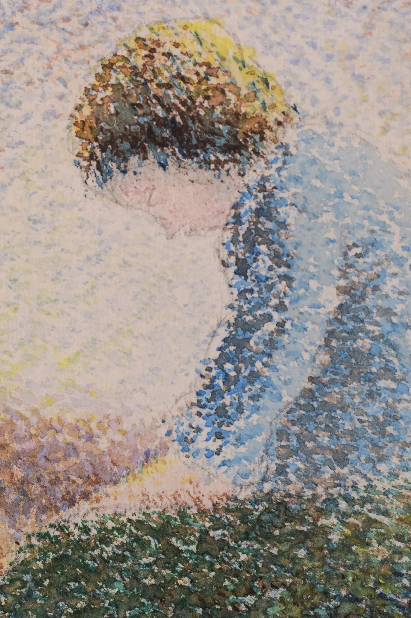 Pere Ventura Julia - Three Pointillist Watercolours