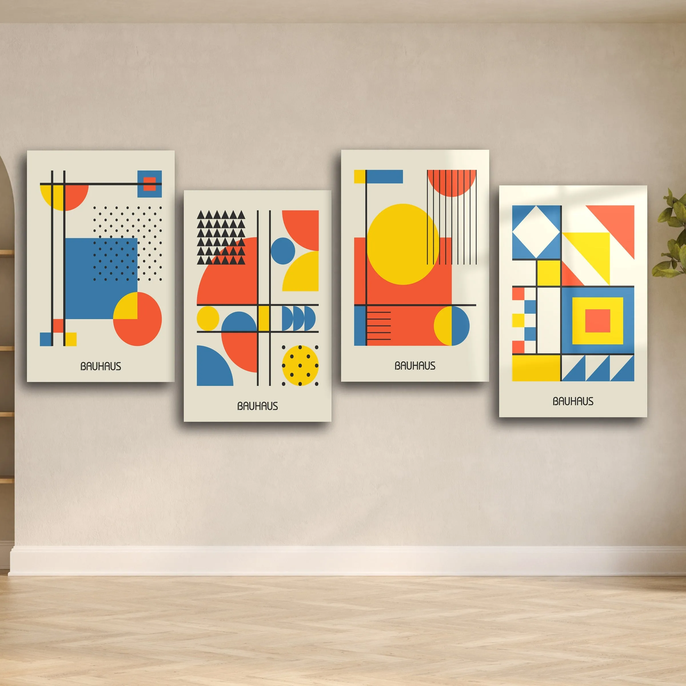 ."Bauhaus Quadro". Contemporary Gallery Collection Glass Wall Art