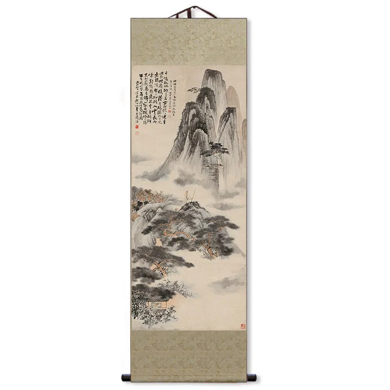 "Everything is as Intended", New Chinese Landscape Scroll Hanging Painting Reproductions