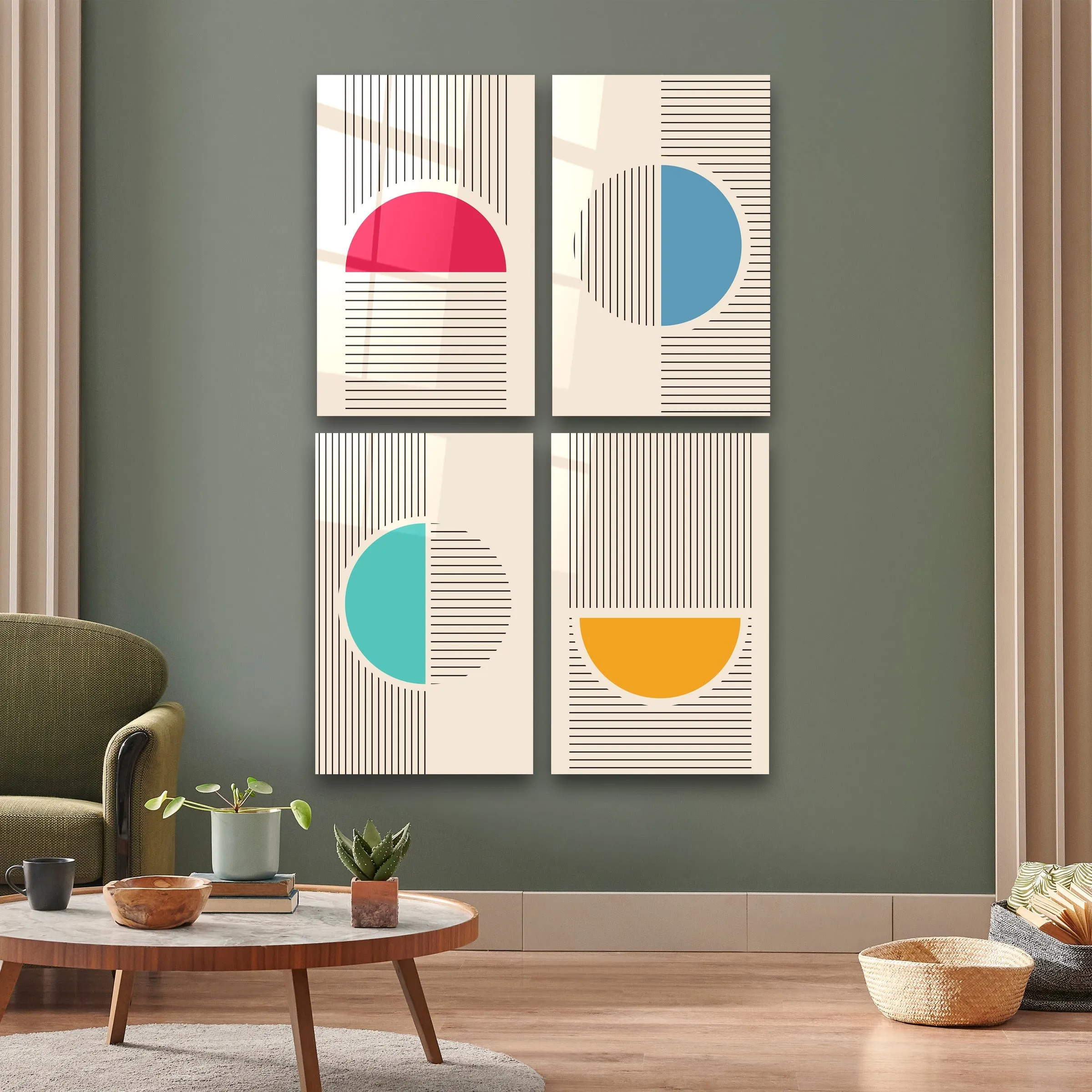 ."Minimalist Quadro". Contemporary Gallery Collection Glass Wall Art