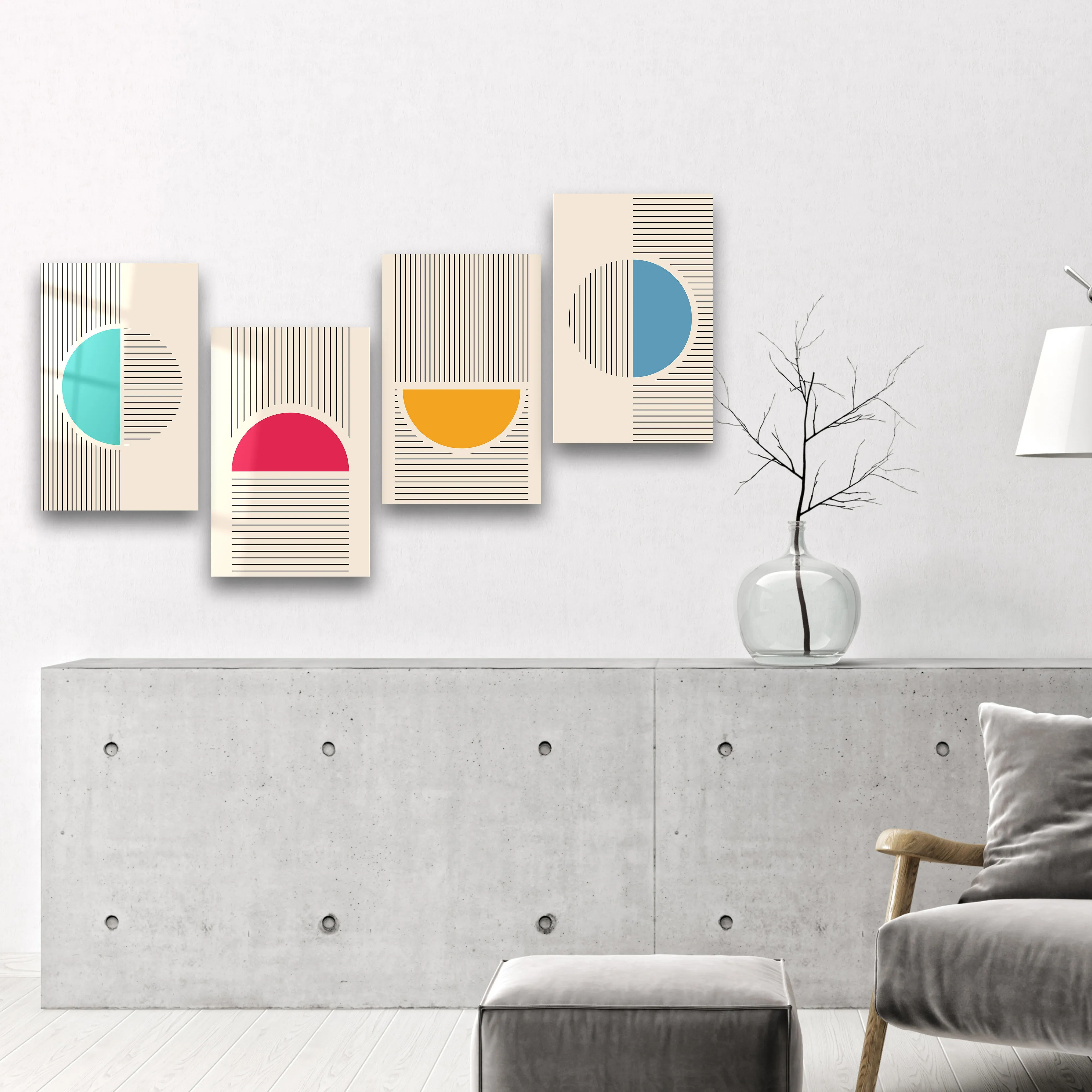 ."Minimalist Quadro". Contemporary Gallery Collection Glass Wall Art