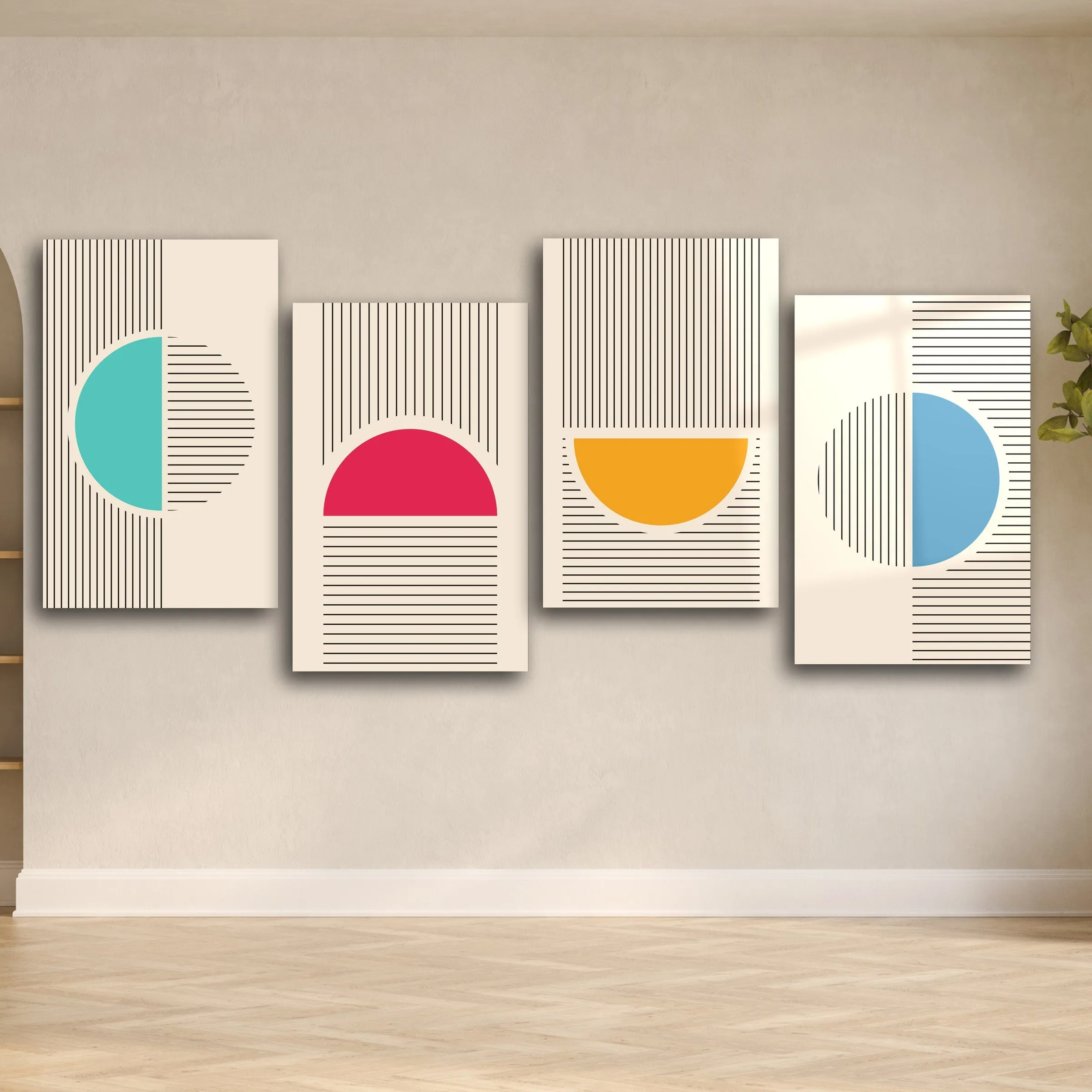 ."Minimalist Quadro". Contemporary Gallery Collection Glass Wall Art