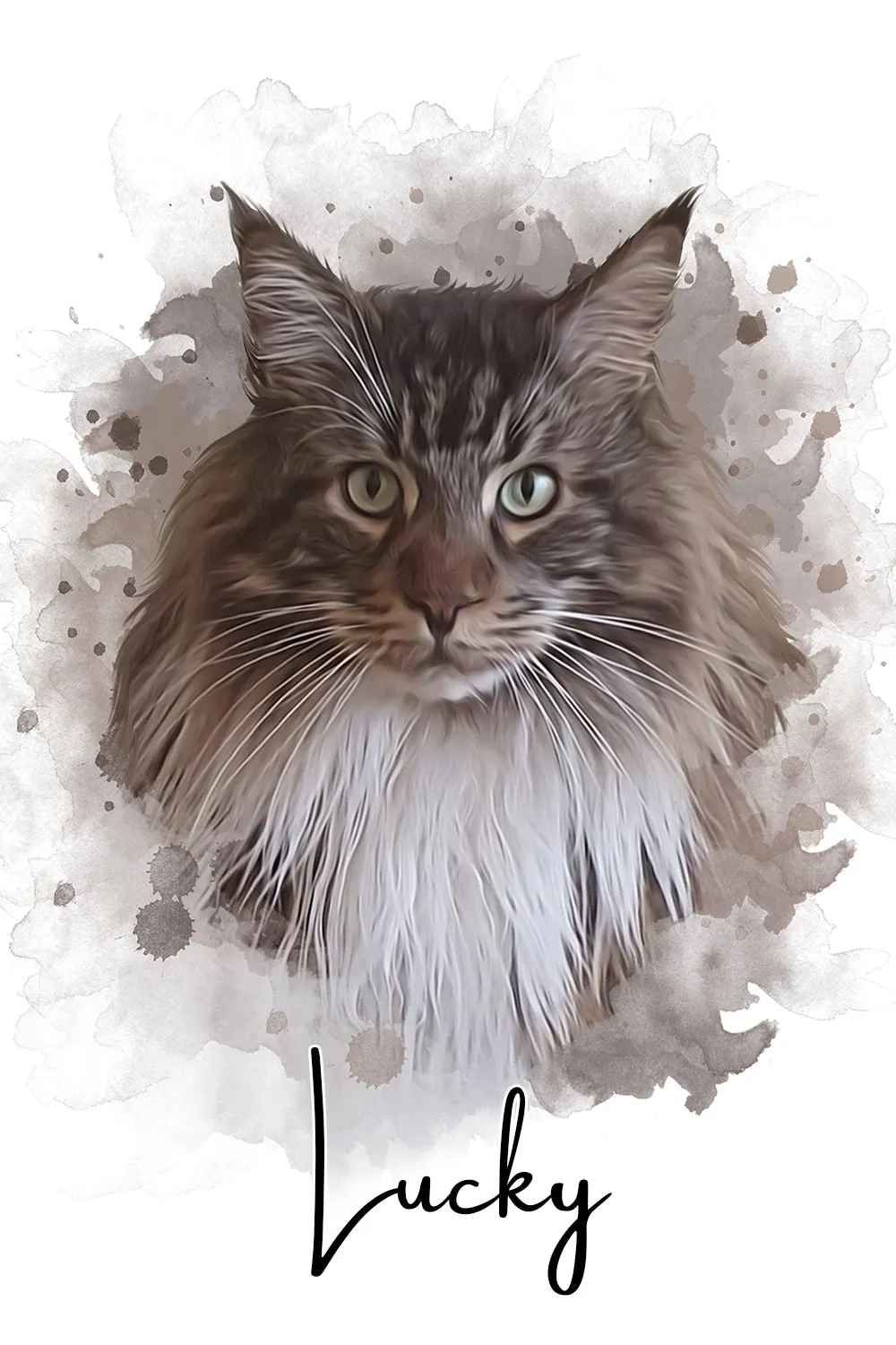 ."Watercolor Portrait - You & Your Pet - Custom Printing". Glass Wall Art