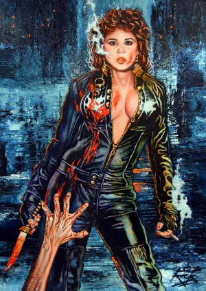 Rick Melton - Linda Blair Savage Streets - Scream Queens - Art Print