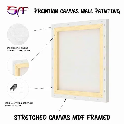 SAF Wooden Framed modern art Canvas Wall Painting for Home Décor And Office||For Bedroom, Living Room Home wall and Office Interior 24X24 Inch painting CR-312