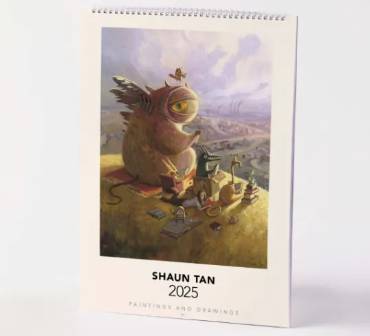 Shaun Tan - 'Deluxe Large Wall Calendar 2025' (m/nuo26)