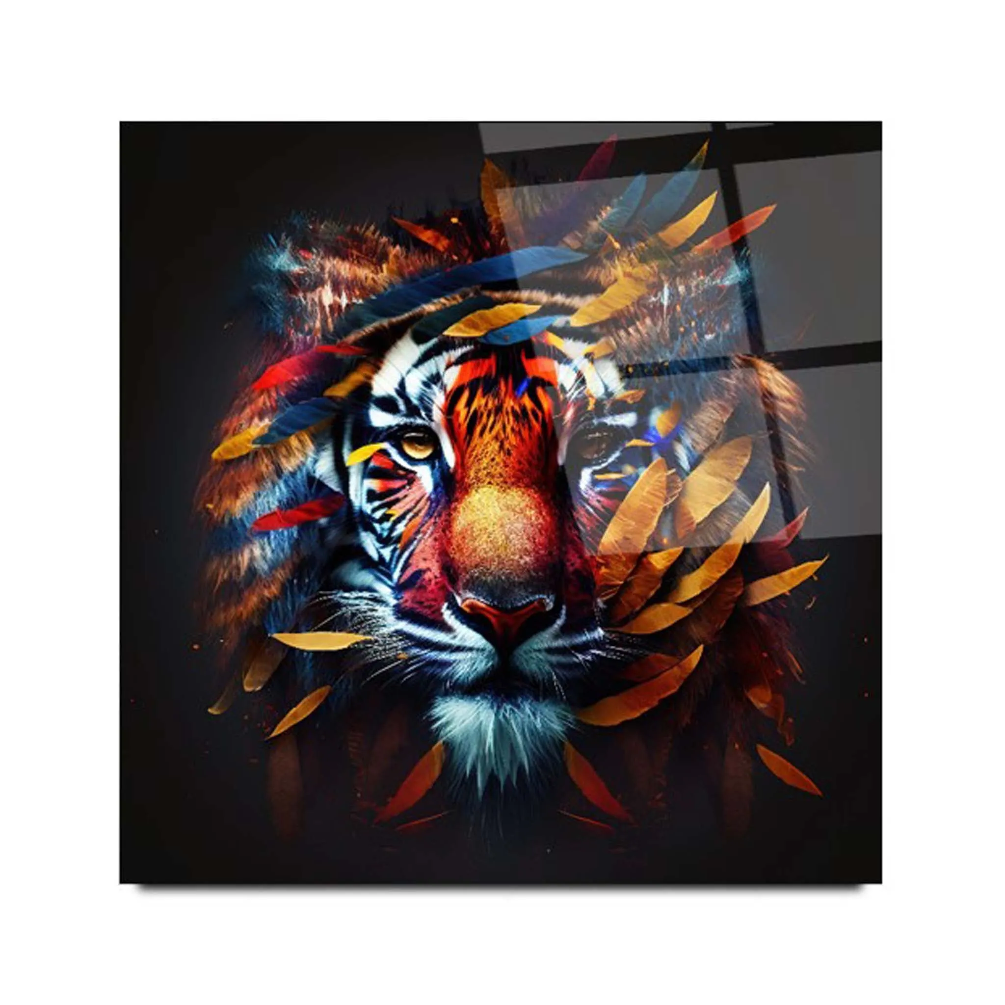 Tiger Glass Wall Art 2