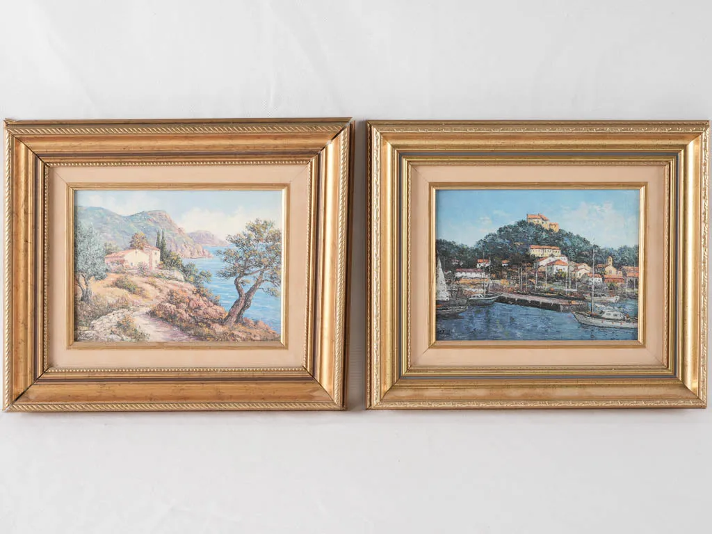 Two Mediterranean seascapes 13" x 15¼"