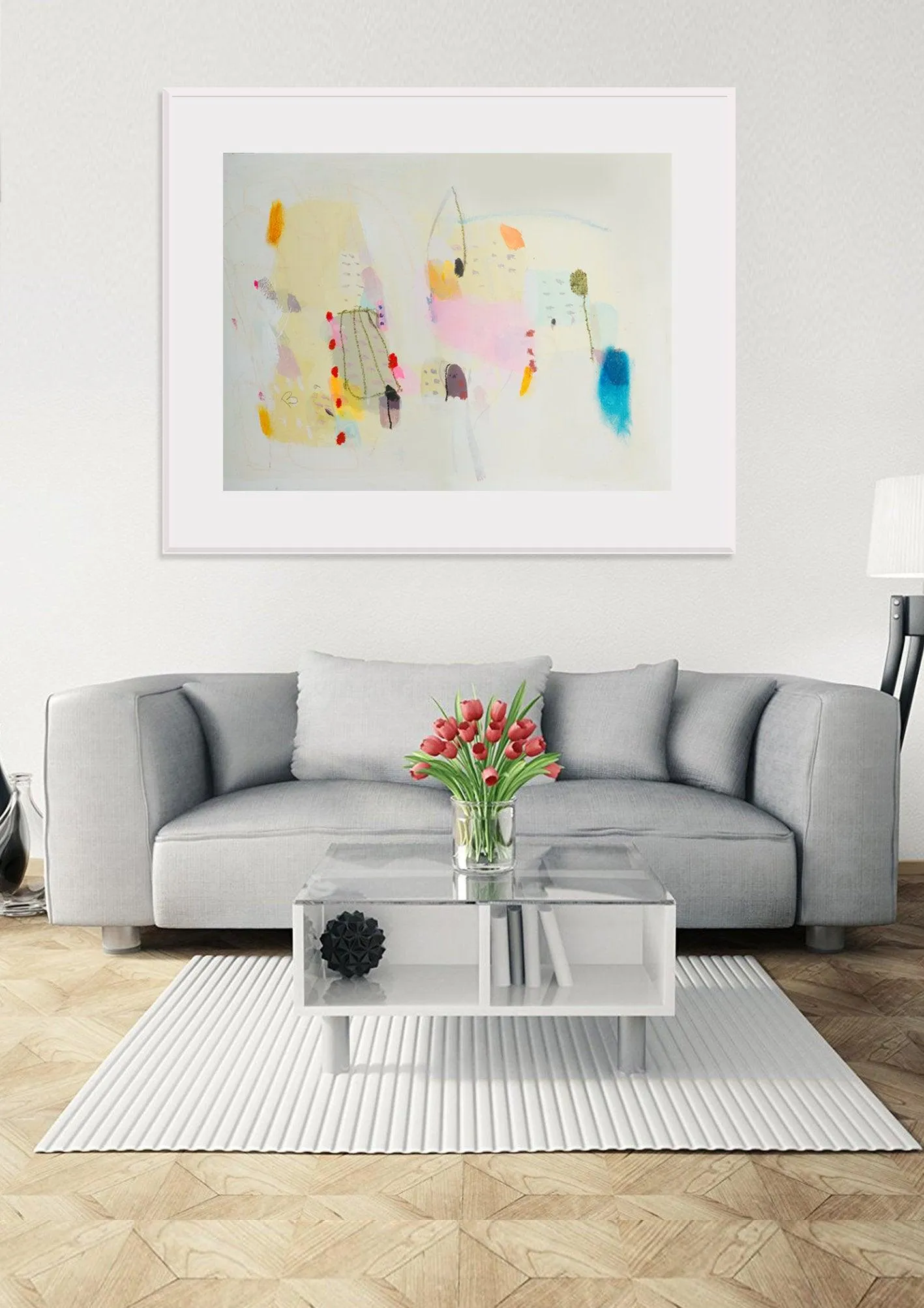 watercolor paint, abstract painting, extra large wall art, minimalist art, canvas print by Camilo Mattis