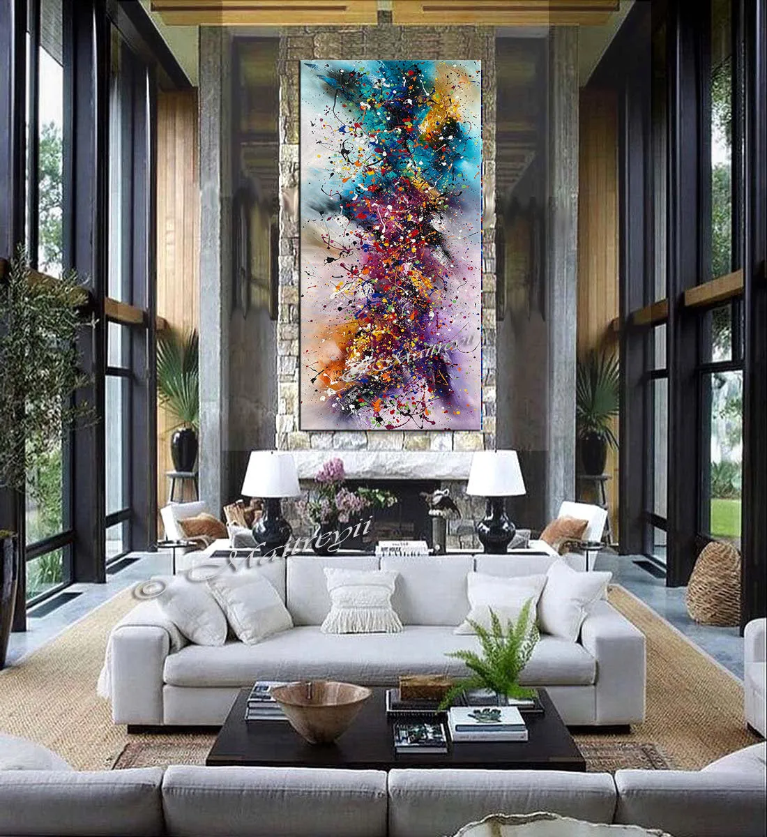 Where to buy Jackson Pollock Style Painting - Large Modern Art - Vintage Beauty 151